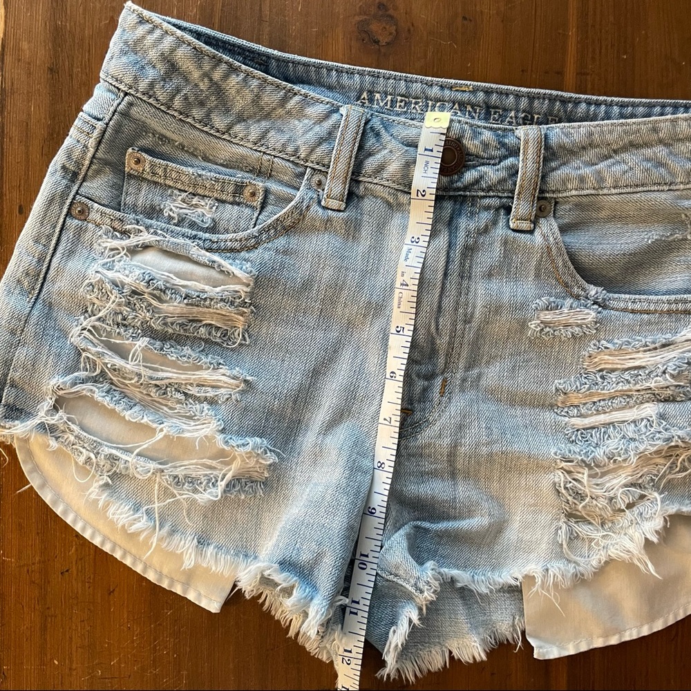 American Eagle Distressed Denim Shorts, size 4